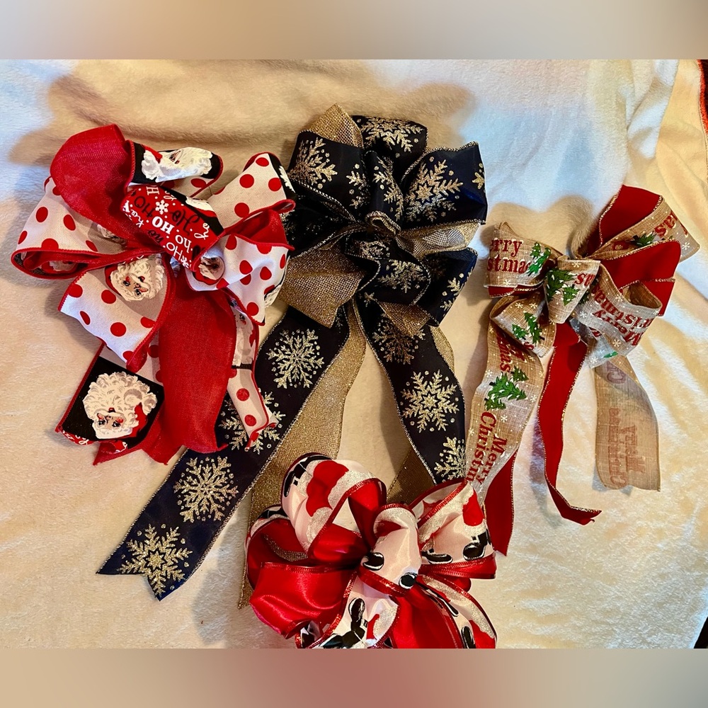 Handmade Christmas Bow Set